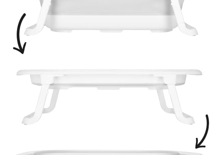 Opvouwbaar Baby Bad - Opvouwbaar - Draagbaar - Met Stop - Tot 12 Maanden - 40 L - Wit - 79 x 49 x 22 cm