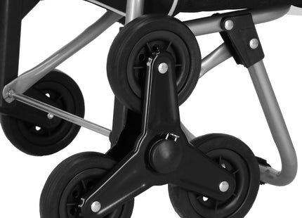 Boodschappentrolley - Met Zes Wielen - Grijs - Zwart - 30 L - 18 KG - 95 x 54 CM