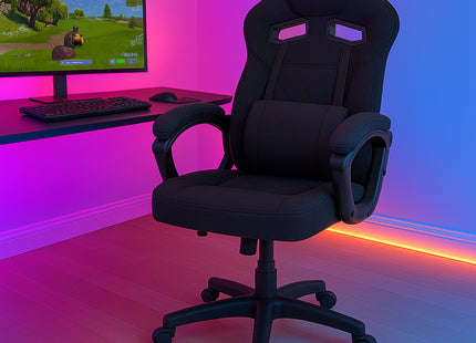 Gamestoel - Gaming Stoel - Ergonomische Bureaustoel - Game stoel - Verstelbaar - Gaming Chair - Zwart
