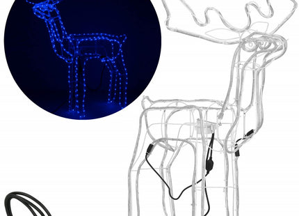 Rendier | Beweegbaar Hoofd | 288 LED Lampjes | Blauw