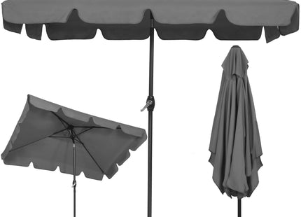 Parasol | Parasols | Kantelbaar | Met Ventilatie | Donkergrijs | 200 X 130 cm