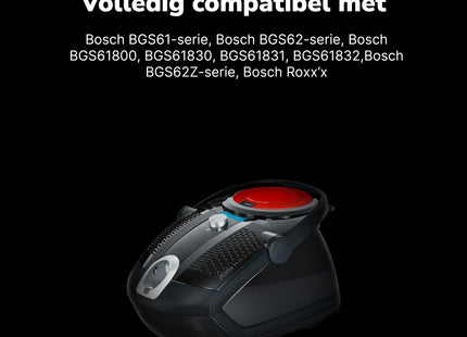SQOON® Serviceset geschikt voor Bosch Roxx'x stofzuigers - Gelijk aan: 00649841, 00570324 - Cilinderfilter & HEPA-filter voor optimale filtering
