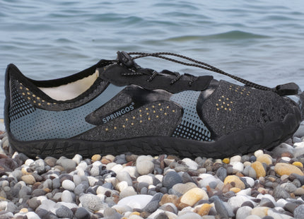 Waterschoenen - AQUA Shoes - Sneldrogend - Rubber - Unisex - Grijs/ Zwart - Maat 45