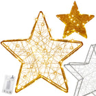 Kerstster - 30 LED - Kerstdecoratie - Warm Wit - Glas in Lood