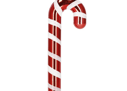 Kersthanger | Zuurstok | Kerstboomhanger | Wit | Rood | Kunststof | 13,5 cm | 6 Stuks