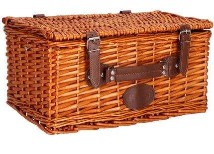 Picknickmand - Servies - Thermisch - Riet - Bruin - 42 x 27 x 20 cm