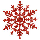 Kersthanger | Kerstversiering |Sneeuwvlok | 3 Stuks | 12 cm | Rood