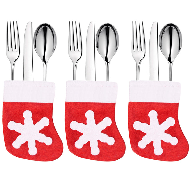 Bestekzakje - Kerst - Kerstversiering - Kerst Sok - Decoratie - 3 stuks