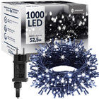 Kerstboomverlichting | met 1000 LED Lampjes | 50 M | Koel Wit | Inclusief Flitsfunctie