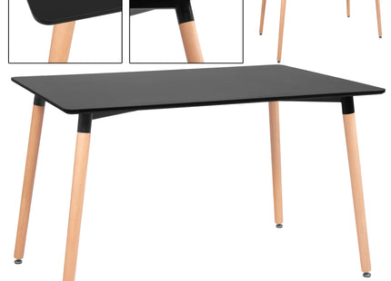 Eetkamertafel - Scandinavische Stijl - Woonkamer - Eetkamer - Wit - Rechthoekig - 120x80x74 cm