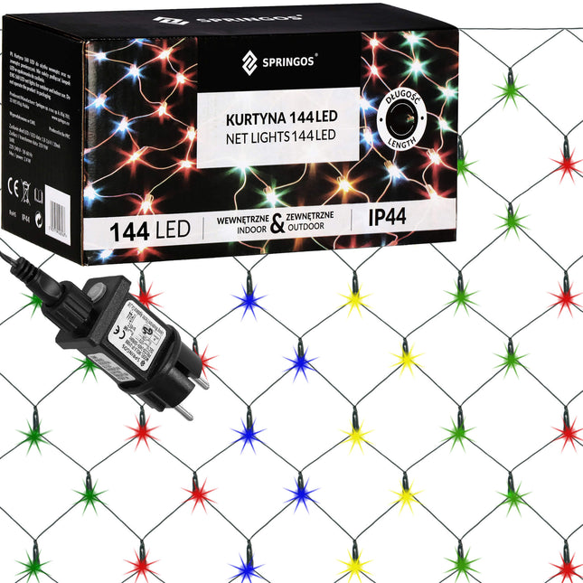 Lichtgordijn | IJspegel Verlichting | Inclusief USB En Afstandsbediening | 144 LED | Multicolor | 3 M | Raster
