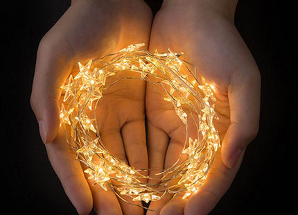 Kerstverlichting - Kerstboomverlichting - Sterren - 20 LED - Warm Wit