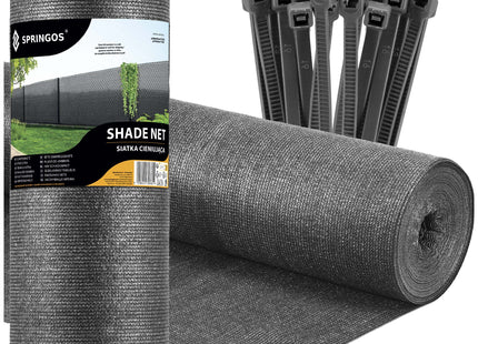 Zichtbreeknet | Zichtdoek | Privacynet | Schaduwdoek | Rol 1,5 x 10 m | 95 % Schaduw | 185g/m² | Antraciet