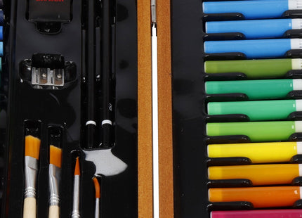 Tekendoos | Tekenkoffer | 174 Delig | 44,5 x 30,5 x 9,5 cm | Hout
