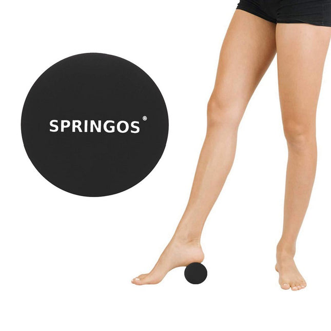 Massage Bal | Triggerpoint Bal | Massage | Lacrosse Bal | Mat Zwart | 6.5 cm