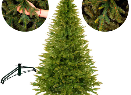 Kunstkerstboom | Natuurlijk Sparrenhout | 220 cm | Zonder Verlichting