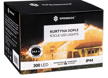 IJspegel Verlichting | 12 m + 2.5 m Snoer | 300 LED | Multicolor | Koppelbaar