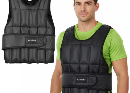 Gewichtsvest - Verzwaard Vest  - Trainingsvest - Crossfittvest - Hardlopen / Cardio - Verstelbaar - 10 Kg - Zwart