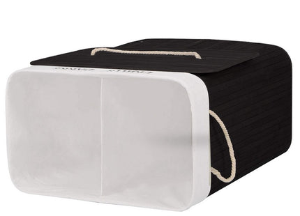 Wasmand | 100L | Bamboe | Zwart/Crème