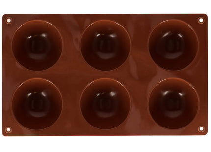 Cupcake vorm - Bakvorm - Koekjesvorm - Siliconen -  6 Stuks -Bruin