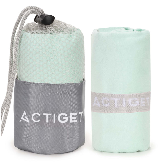 Strandlaken | Badlaken | Sneldrogend | Strandhanddoek | Microvezel | 80 x 40 cm | Mint