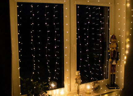 Lichtgordijn | IJspegel Verlichting | Inclusief USB En Afstandsbediening | 200 LED | Warm Wit