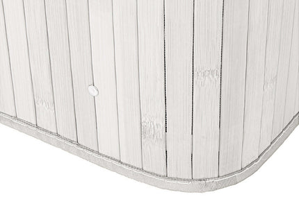 Dubbele Wasmand | 105 L | Met Deksel | Bamboe | Grijs