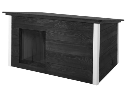 Hondenhuis - Hondenhok - Dog House - Geïsoleerd - Voor Buiten - Weersbestendig - Hout -Grijs