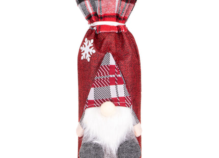 Flessenhoes - Kabouter - Hoed - Rood - Wijn - 29 cm