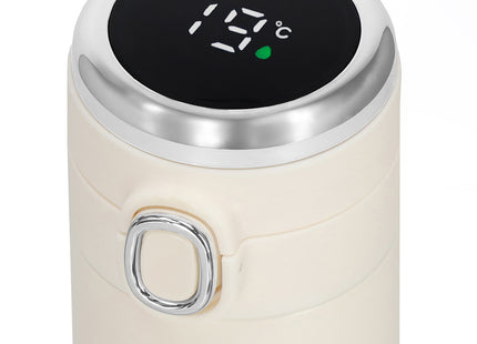 Thermosfles - Thermoskan - LCD- Display - 420 ML - RVS - Creme