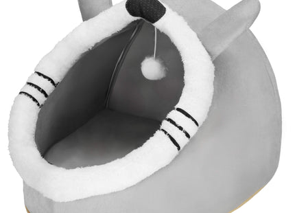 Kattenmand - Kattenhuis - Bed - Kussen - 42x44x35 cm - Grijs