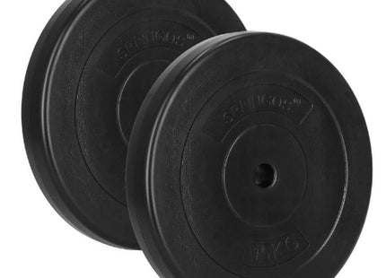 Halterschijven | 2 x 15 kg | Kunststof | Zwart