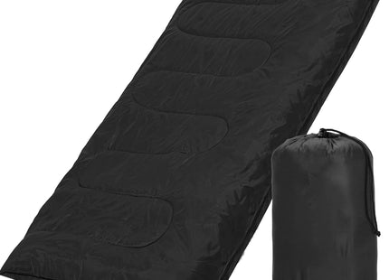 Slaapzak Kamperen - 190 x 73 cm - Dekenmodel - Inc. Draagtas - 8 t/m 20°C - Zwart