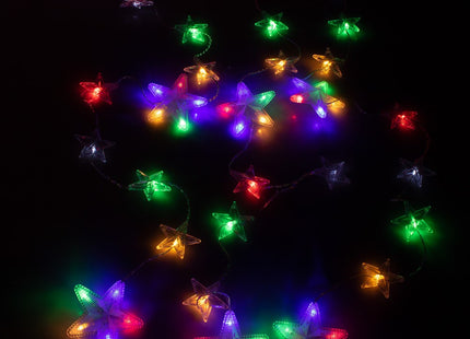 Kerstverlichting Sterrengordijn | Multicolor/Flits Koel Wit | 2 m | 180 Led's