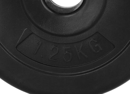 Halterschijf | 1 x 1.25 kg | Kunststof | Zwart