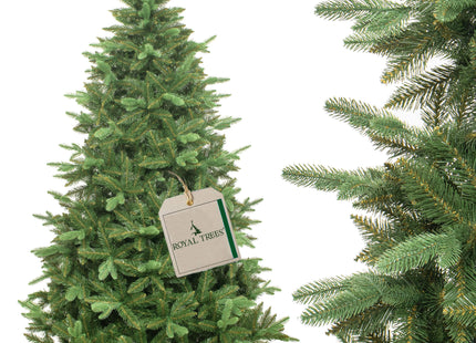 Kunstkerstboom | Royal Trees Siberisch Sparrenhout | 240 cm | Zonder Verlichting | Houten Standaard