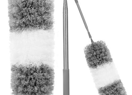 Stofdoek - Telescopische - Borstel -  78,5-280 cm - Wit\Grijs