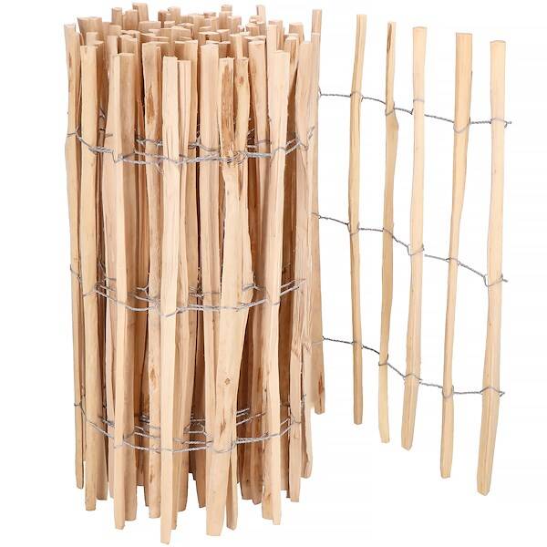 Schapenhek - Tuinhek - Hazelaarhout - 500x120 cm - Paalafstand - 7-9 cm - Bruin