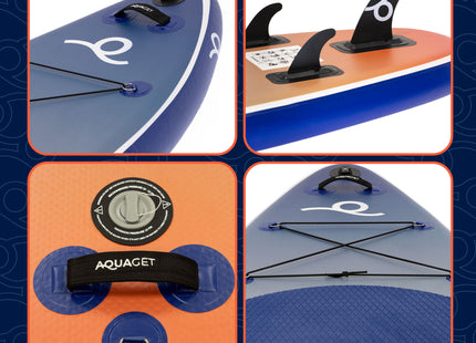SUP Board - Opblaasbaar Paddle Board - Met Tas - Met Zitje -Inclusief Accessoires - Complete Set - Max. 220KG - 350x83,5cm - Meerkleurig