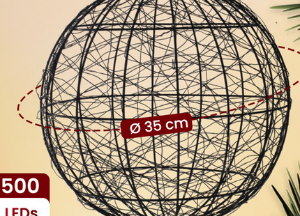 Lichtbol - Kerstversiering - Warm Wit - Flash Optie - Indoor & Outdoor - 500 Led - Ø 35 - Dimmer - 8/16 Timer