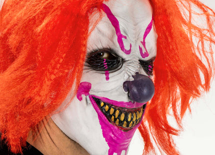 Springos Halloweenmasker Bloederige Clown met Rood Haar - Horror Cosplay