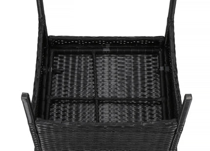 Tuinset - 4 Delig - Stoelen - Bank - Tafel - Rotan - Zwart