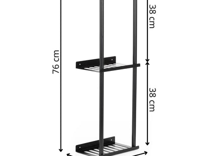 Handdoekhouder - Handdoekrek - Badkamer - Metaal - Zwart  - 77 cm