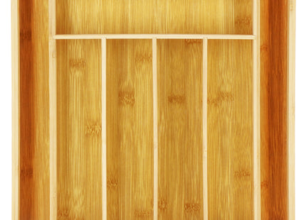 Bestekbak - Bestekhouder - Bestek Organizer - Uitschuifbaar - Bamboe -  45 - 28 x 33,5 x 5 cm