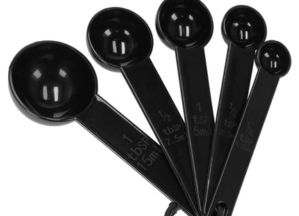 Maatlepels - Keuken Accessoires - Kunststof - 10 Stuks - Zwart