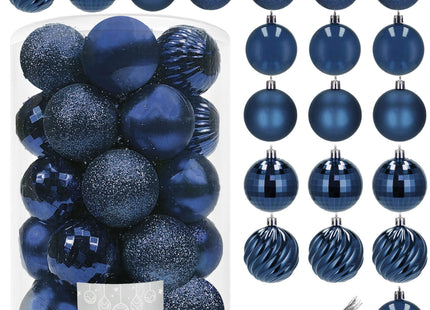 Kerstballen | 20 Stuks | 6 cm | Marineblauw