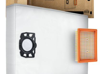 SQOON® Serviceset geschikt voor Kärcher WD 3 - Gelijk aan model: 2.863-006.0 / 2.863-005.0 - Vervangingsset met stofzuigerzakken en filter voor nat- en droogzuigers