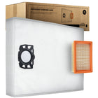 SQOON® Serviceset geschikt voor Kärcher WD 3 - Gelijk aan model: 2.863-006.0 / 2.863-005.0 - Vervangingsset met stofzuigerzakken en filter voor nat- en droogzuigers