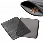 Kattenbakmat | Katten Accessoires | Dubbellaags | Grafiet | 30x30