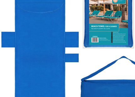 Strandlaken Voor Ligbed | Badlaken | Strandhanddoek | Microvezel | 210 x 75 cm | Blauw